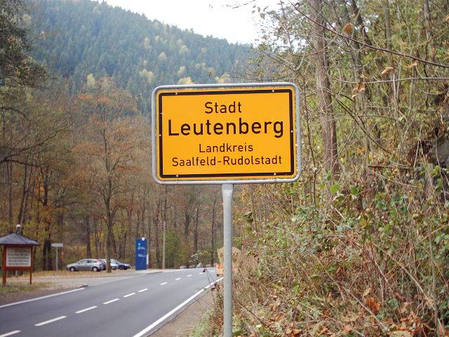 Ortseingangsschild Leutenberg
