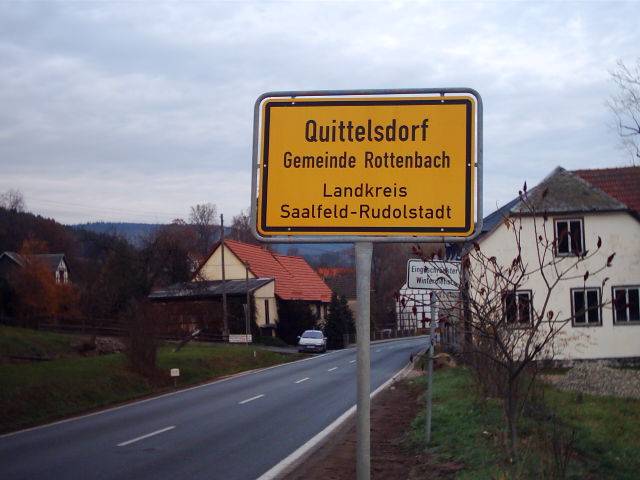 Ortseingangsschild Quittelsdorf